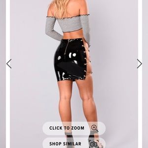 Hard to find Fashion Nova Patent skirt